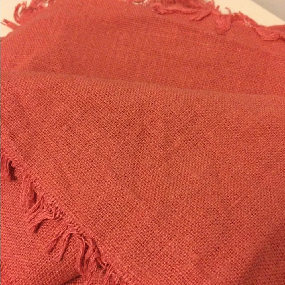 Serena & Lily square fringe placemats pink set of 5